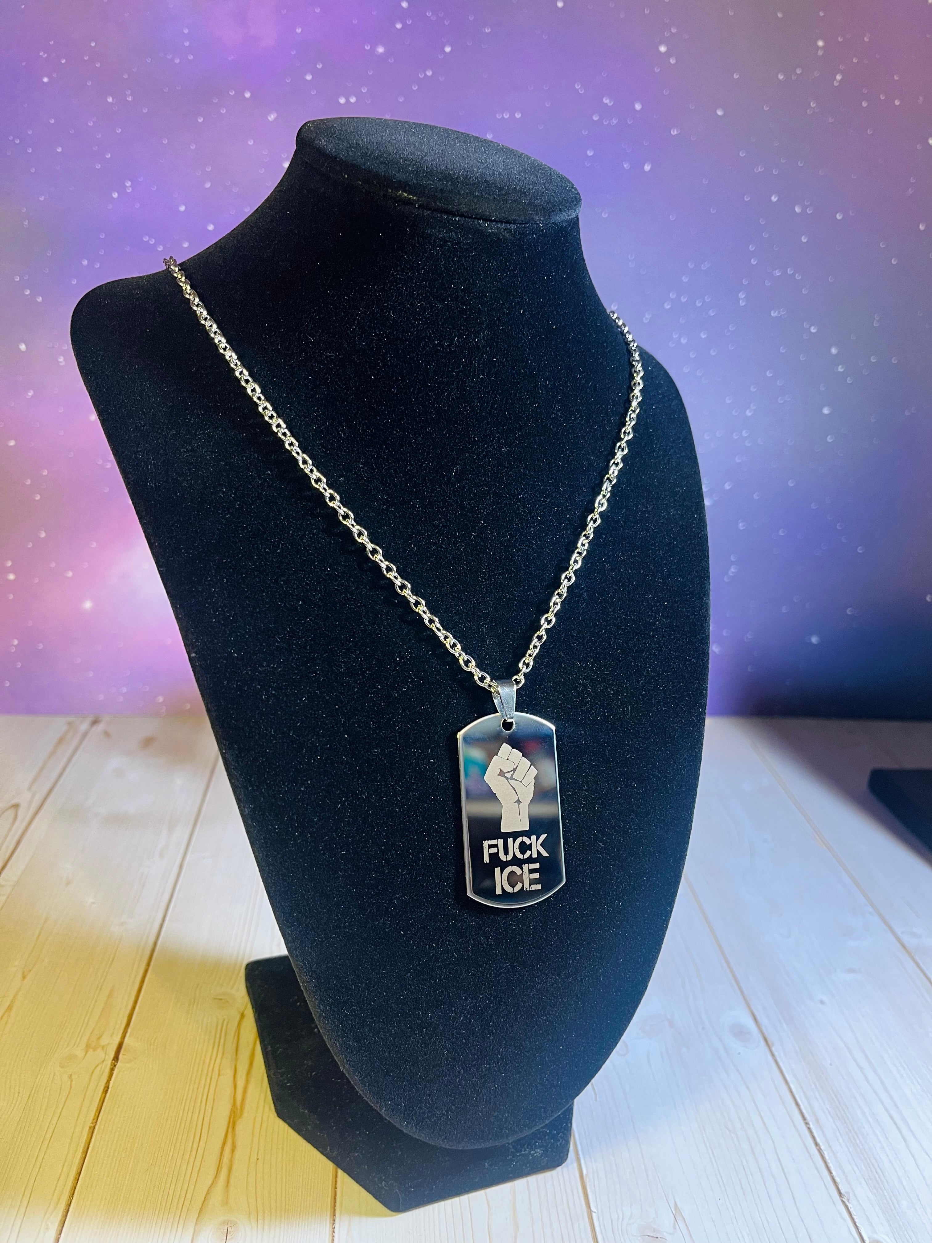 F*** Ice Resist Tag Necklace