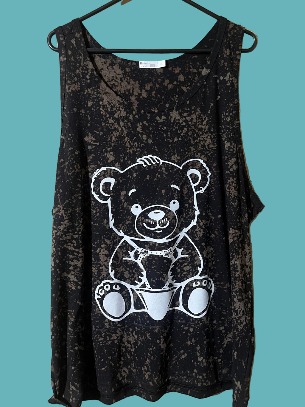 Leather Bear Tie Dye Tank