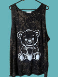 Leather Bear Tie Dye Tank