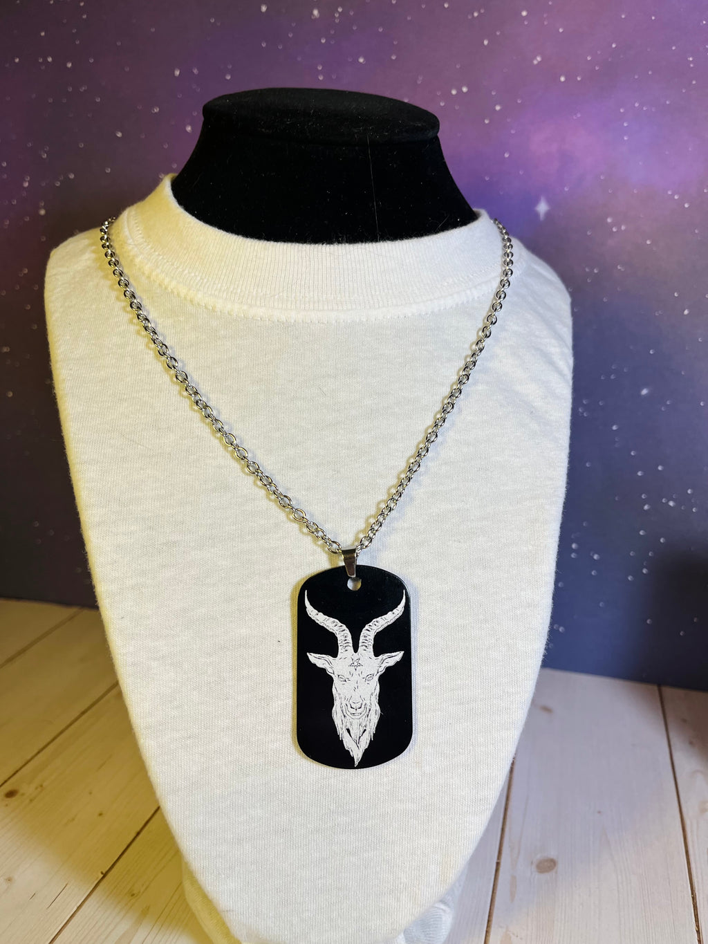 Baphomet Sigil on black tag