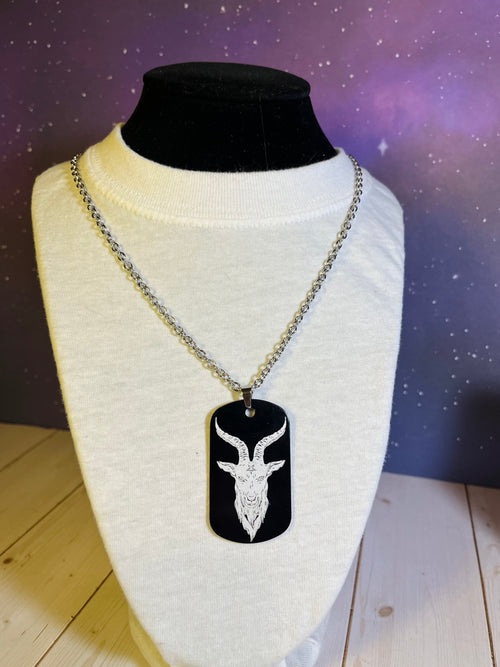 Baphomet Sigil on black tag