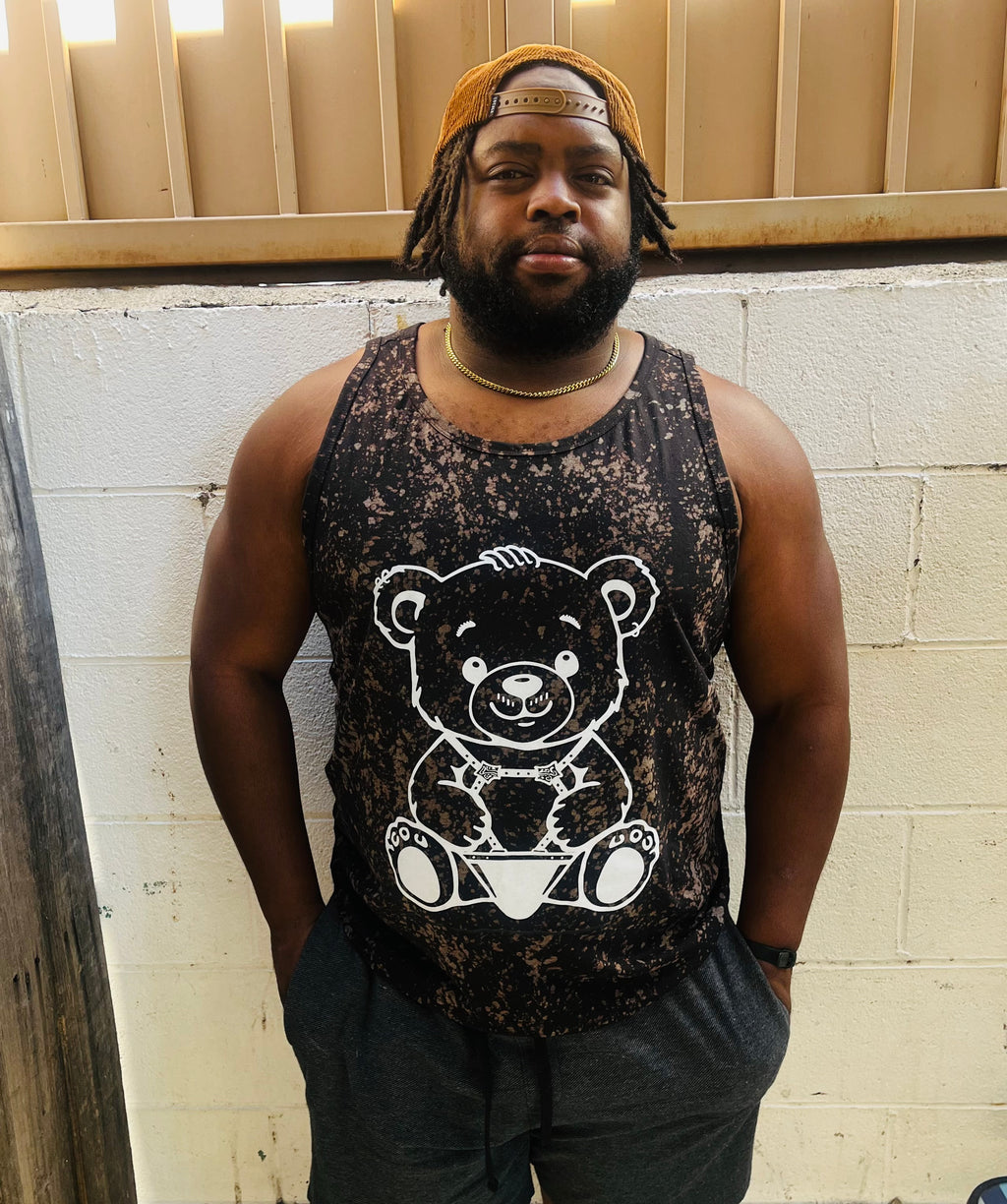 Leather Bear Tie Dye Tank