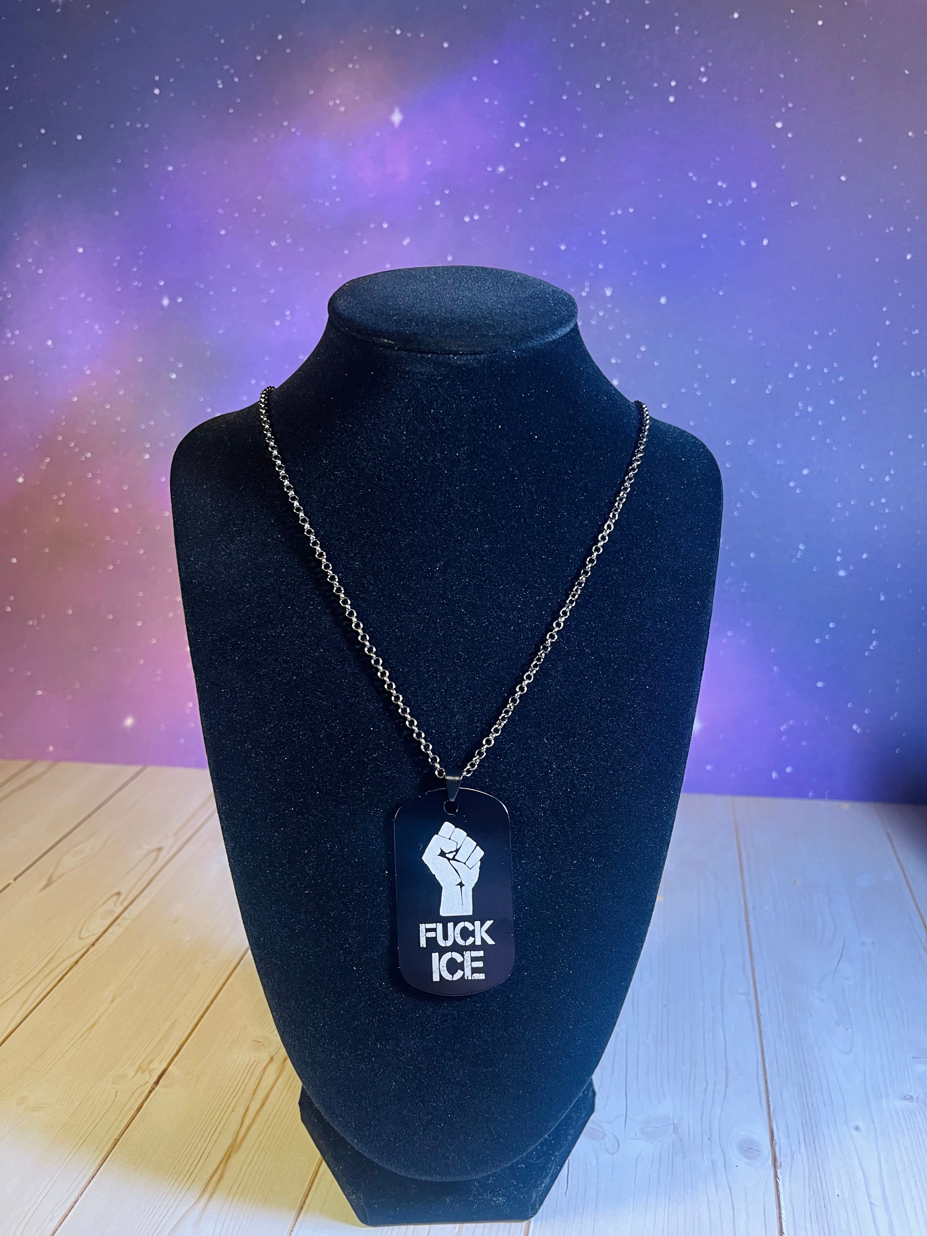 F*** Ice Resist Tag Necklace